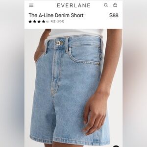 Everlane the A-line denim shorts
